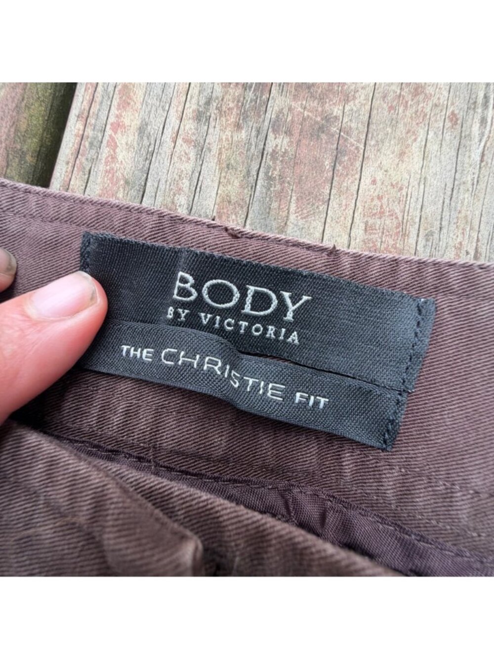 Body By Victoria The Christie Fit Brown Straight-Leg Pants Women’s Size 6 Casual - Picture 4 of 7